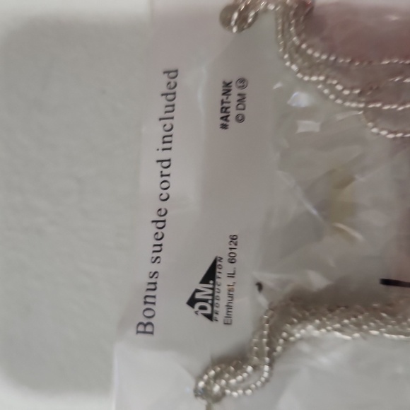 The Artesian Collection Necklace Glass Blown New Glass Pendant Blue White - Picture 6 of 6